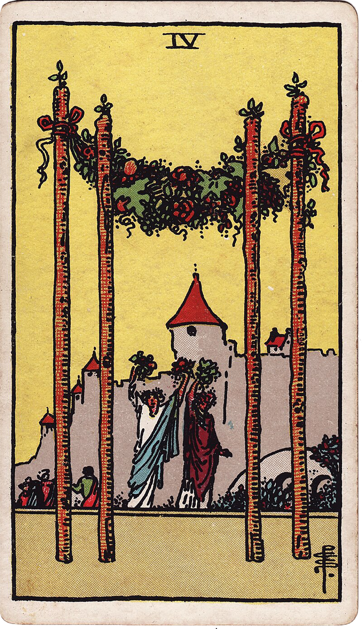 4 of Wands Tarot card